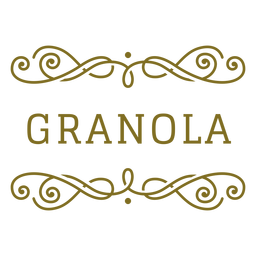 Etiqueta de remolinos de granola Diseño PNG