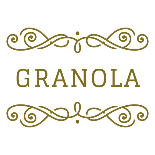 Etiqueta de redemoinhos de granola