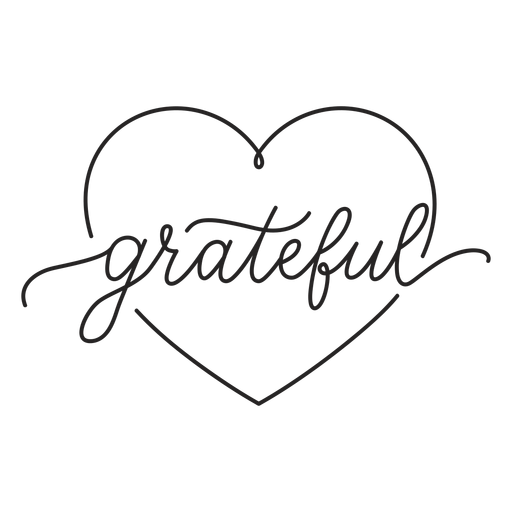 Grateful Heart Lettering - Transparent PNG & SVG Vector File