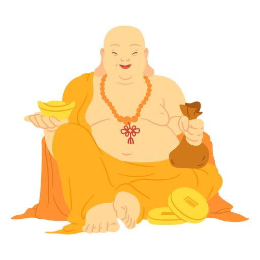 Happy buddha illustration happy PNG Design