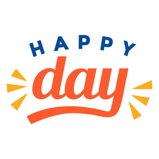 Happy Day Schriftzug PNG-Design
