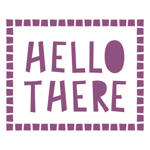 Hello There Purple Lettering Transparent Png Svg Vector File