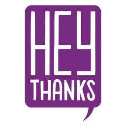 Hey thanks label PNG Design