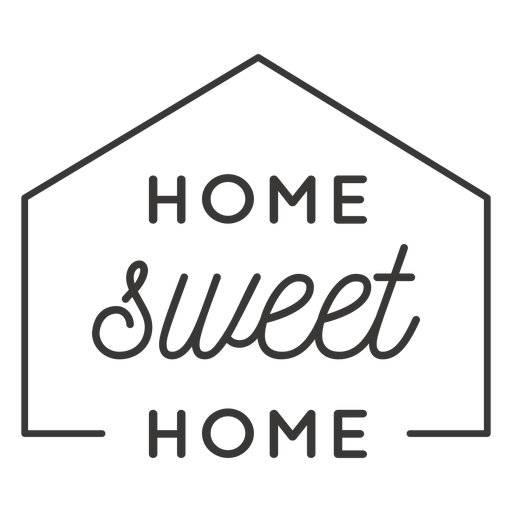 Home Sweet Home Abzeichen PNG-Design