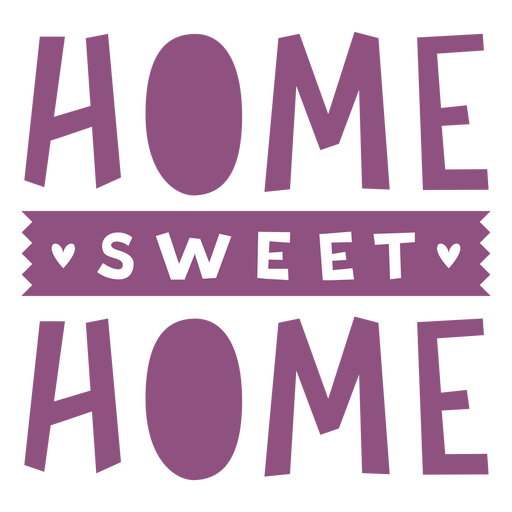 Home sweet home lettering