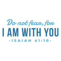 I am with you bible lettering PNG Design