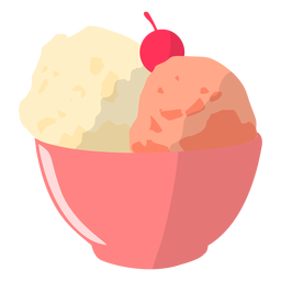 Ilustração da tigela de sorvete Desenho PNG