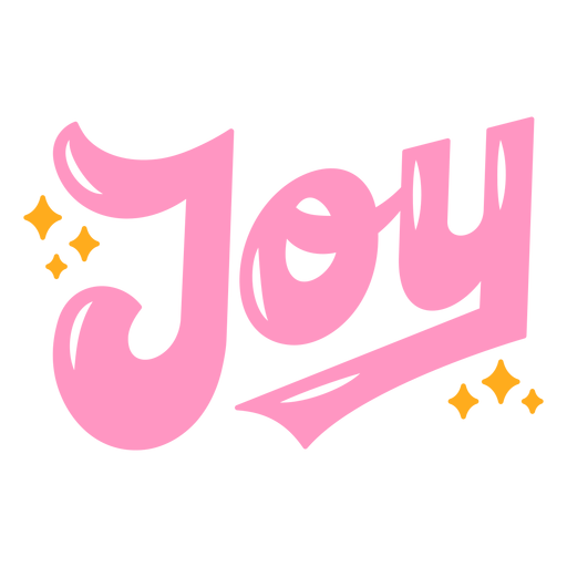 Letras de Joy brilha Desenho PNG