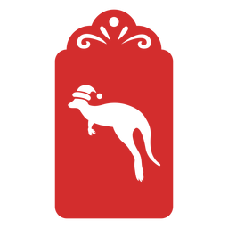 Etiqueta de corte de papel de canguro Diseño PNG