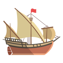 Ilustração de navio lateen Transparent PNG