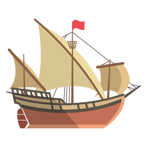 Lateen ship illustration PNG Design