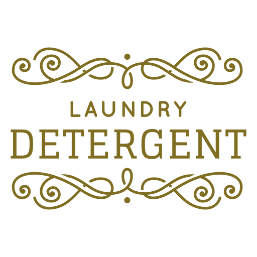 Etiqueta de redemoinhos de detergente para a roupa