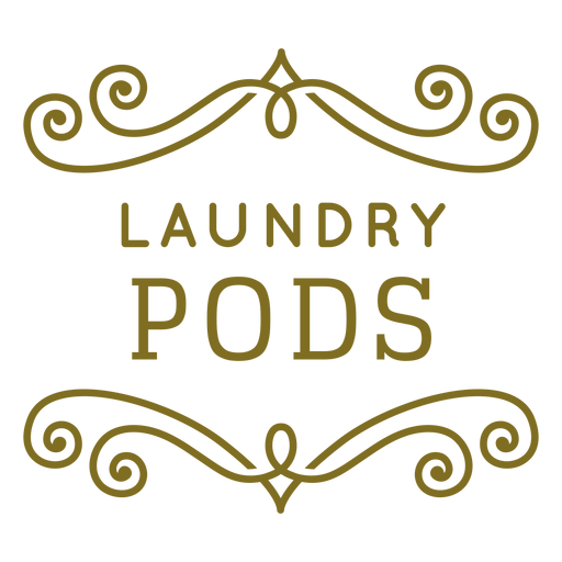 Laundry pods swirls label PNG Design