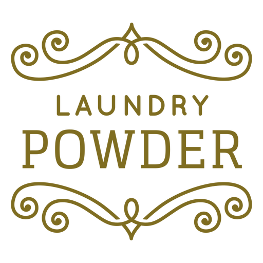 Laundry powder swirls label PNG Design