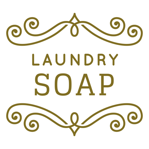 Laundry soap swirls label PNG Design