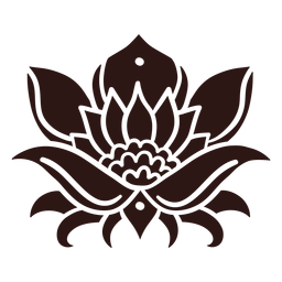 Flor de lótus negra Desenho PNG