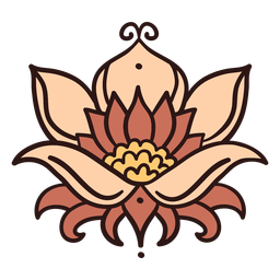 Ilustração de flor de lótus Desenho PNG