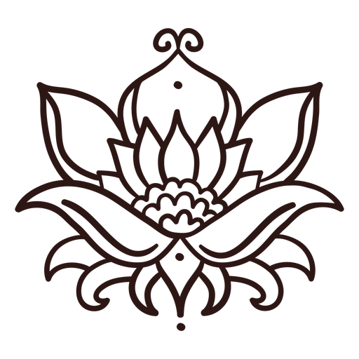 Lotus flower stroke