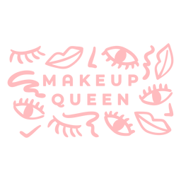 Patrón de la reina del maquillaje Diseño PNG