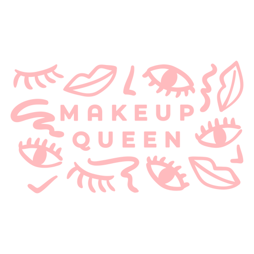 Makeup Queen Muster PNG-Design