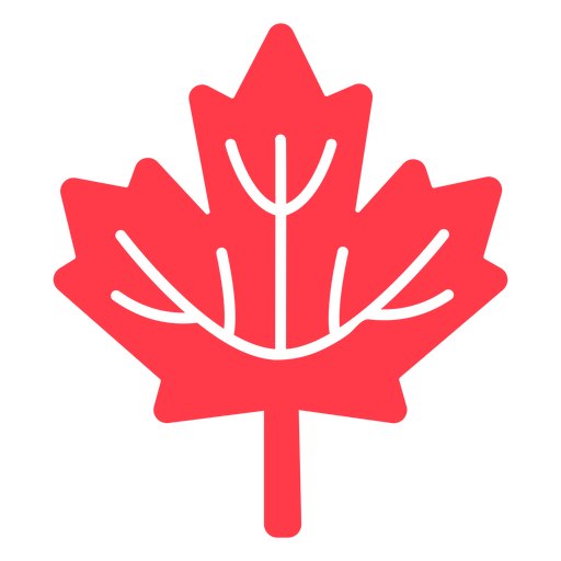 Hoja de arce canad? plana Diseño PNG