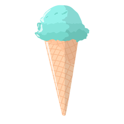 Ilustração de casquinha de sorvete de menta Desenho PNG