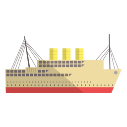 Moderne Transportschiffillustration PNG-Design