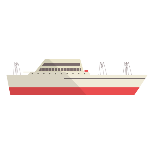 Ilustraci?n de barco de yate moderno Diseño PNG
