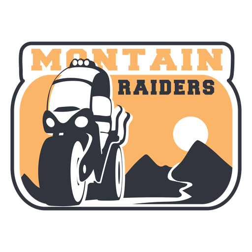 Mountain riders motorbike badge PNG Design