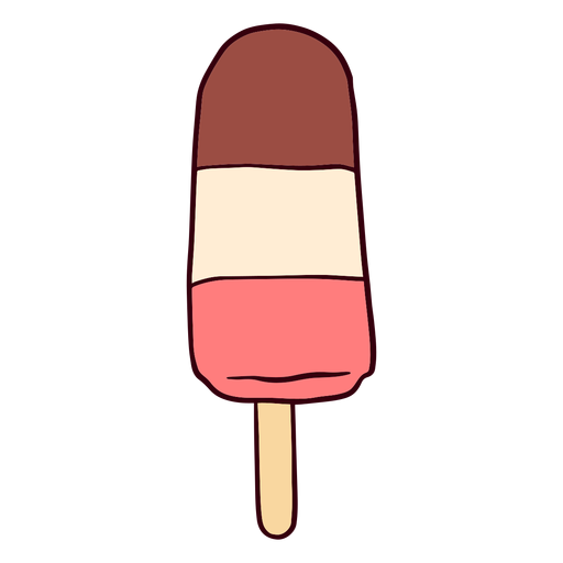 Neapolitan ice cream popsicles illustration