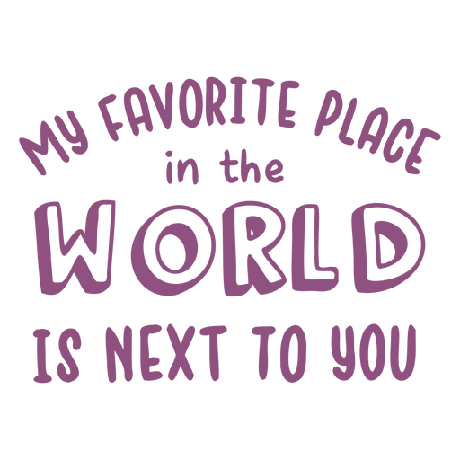 Next to you love lettering PNG Design