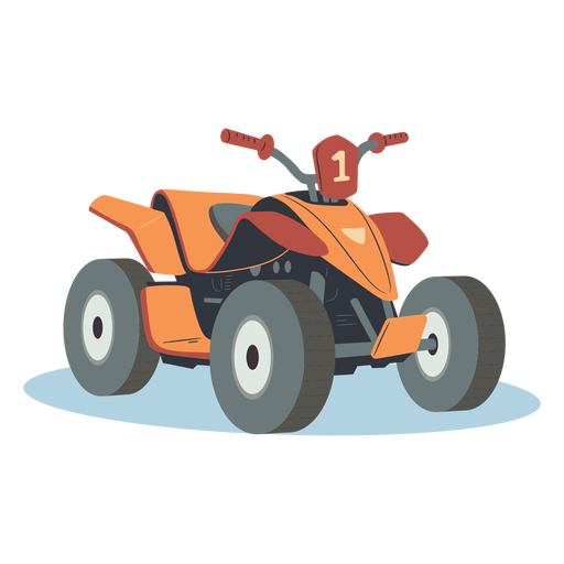 Orange atv illustration PNG Design