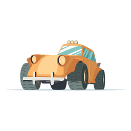 Orange rally buggy illustration