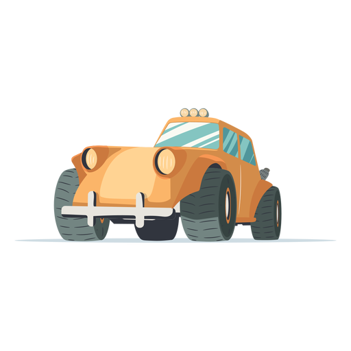 Ilustraci?n de buggy de rally naranja Diseño PNG