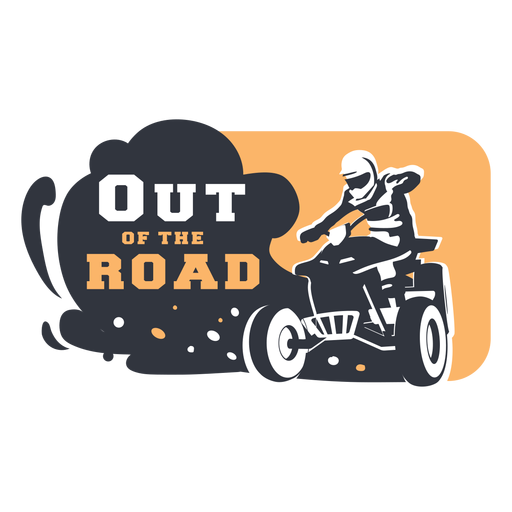 Out the road badge PNG Design