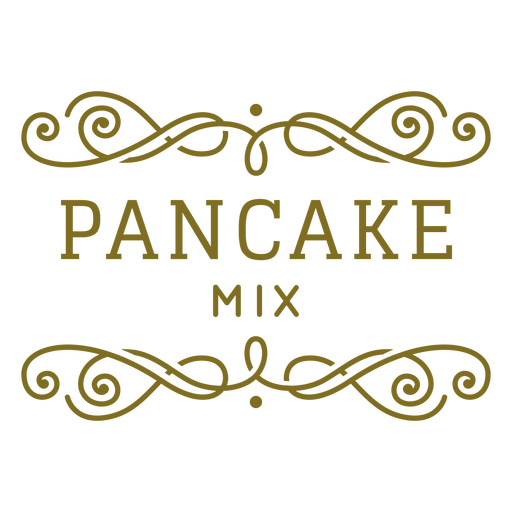 Pancake mix swirls label