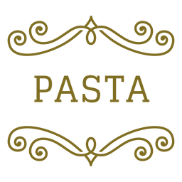 Pasta swirls label PNG Design