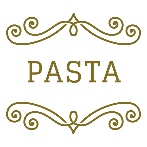 Pasta wirbelt Etikett PNG-Design
