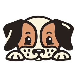 Peekaboo süße Hundewohnung PNG-Design