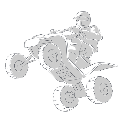 Pilot jumping with atv hand drawn PNG Design