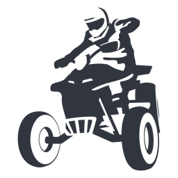 Pilot Riding Atv Black PNG & SVG Design For T-Shirts