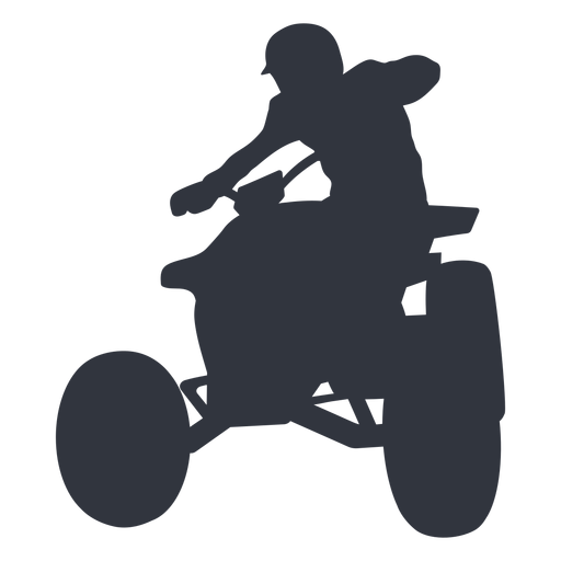 Pilot riding atv silhouette - Transparent PNG & SVG vector file