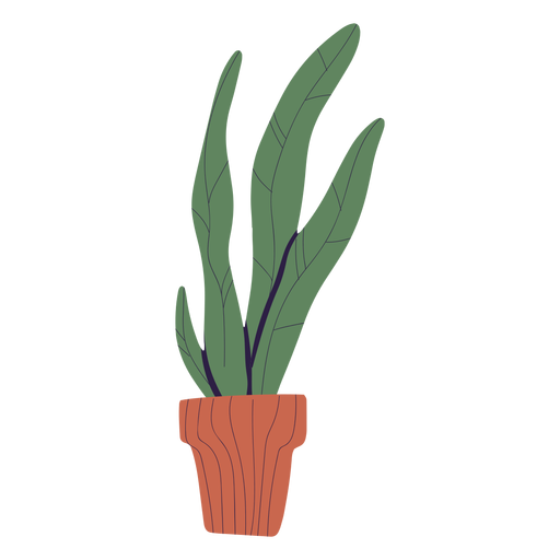 Ilustração de planta em vaso marrom Desenho PNG