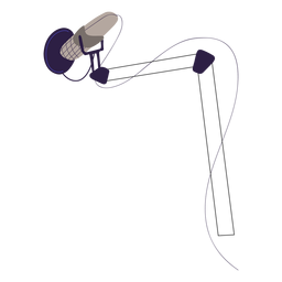 Ilustração de microfone de estúdio profissional Desenho PNG