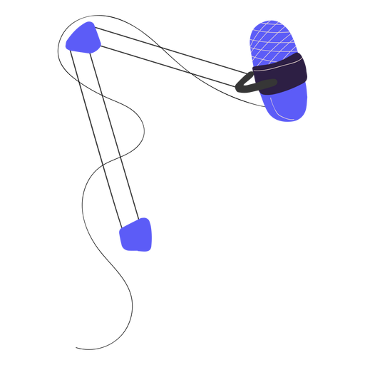 Ilustração de microfone profissional roxo Desenho PNG