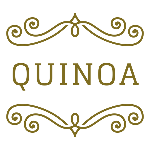 Etiqueta de remolinos de quinua Diseño PNG