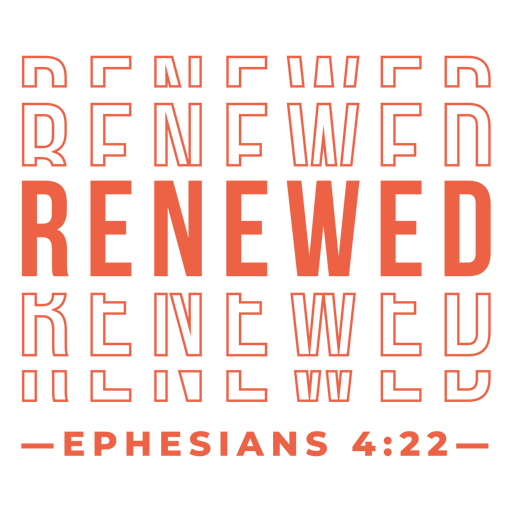 Renewed religious lettering PNG Design