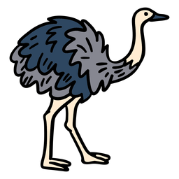 Rhea Animal Hand Drawn PNG & SVG Design For T-Shirts