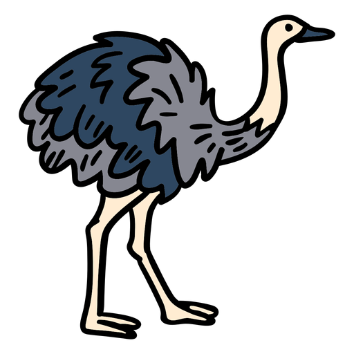 Rhea Tierhand gezeichnet PNG-Design