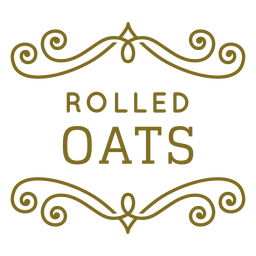 Rolled oats swirls label PNG Design